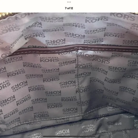 Michael Kors Large Canvas and Leather Harness Grab Handbag - Picture 10 of 16